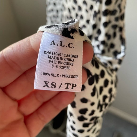 A.L.C Silk Double Layer Racer Blouse - Picture 5 of 12